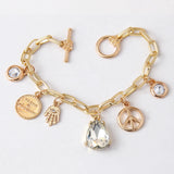 RH Jewelry Hot Link Charm Drop Bracelet For Women Gift