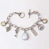 RH Jewelry Hot Link Charm Drop Bracelet For Women Gift