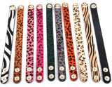 RH Women Armbander Leopard Leather Wrap Bracelet