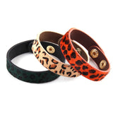 RH Women Armbander Leopard Leather Wrap Bracelet