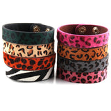 RH Women Armbander Leopard Leather Wrap Bracelet