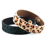 RH Women Armbander Leopard Leather Wrap Bracelet