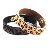 RH Women Armbander Leopard Leather Wrap Bracelet