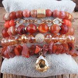 Boho Beaded Bracelet 5pc Stack Bangle Set Gift DropShip