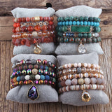 Boho Beaded Bracelet 5pc Stack Bangle Set Gift DropShip