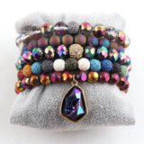 Boho Beaded Bracelet 5pc Stack Bangle Set Gift DropShip