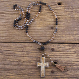 Bohemian Tassel Cross Necklace Women Gift
