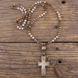 Bohemian Tassel Cross Necklace Women Gift