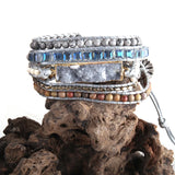 RH Women's Multicolor Crystal Natural Stones 5X Wrap Bracelets