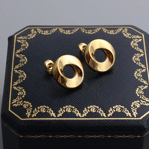 RHYSONG 316L Stainless Steel Geometric Stud Earrings For Women