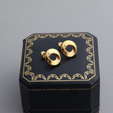 RHYSONG 316L Stainless Steel Geometric Stud Earrings For Women