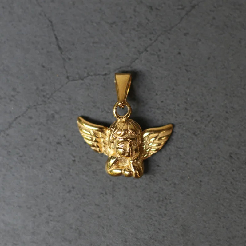 RHYSONG Vintage Cross Charm Stainless Steel Pendant