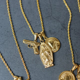 RHYSONG Vintage Cross Charm Stainless Steel Pendant