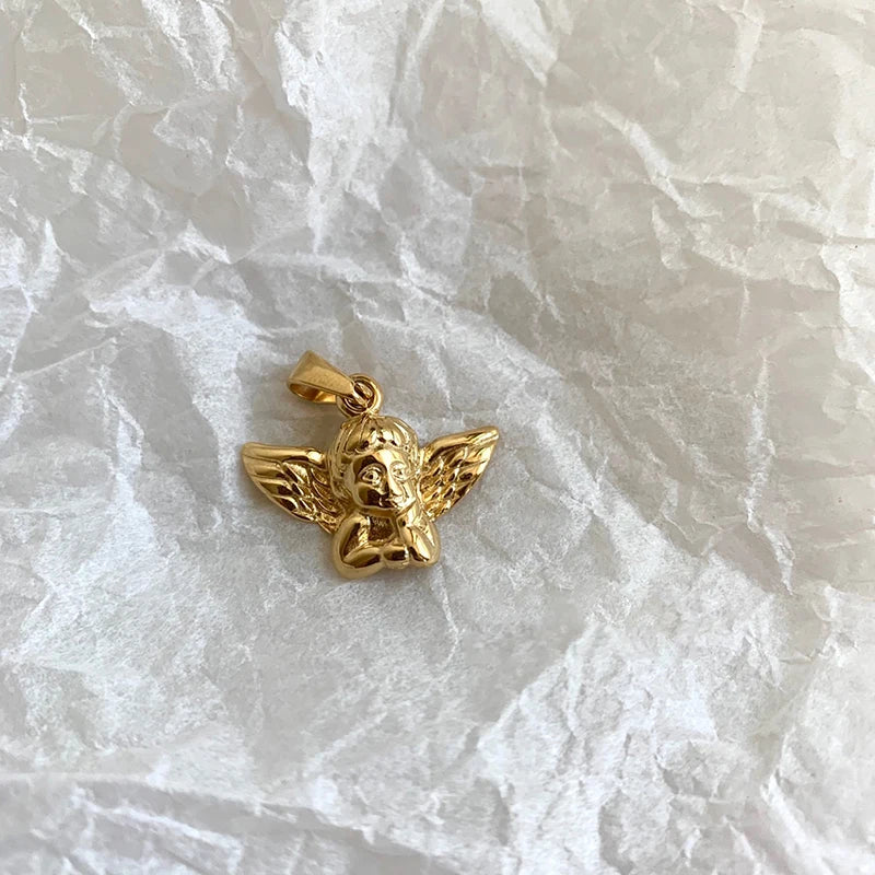 RHYSONG Angel Heart Charm Pendant Women Jewelry Making