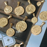 RHYSONG Roman Coin Women Pendant Necklace Jewelry Charms
