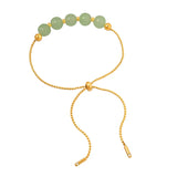 RHYSONG Stainless Steel 18K Plated PVD Women Adjustable Snake Chain Bracelet