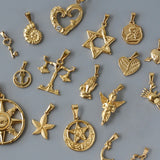Retro Pendant Women's Stainless Steel Jewelry Conch Animal Star Angel Diy Charms