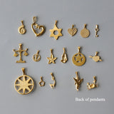 Retro Pendant Women's Stainless Steel Jewelry Conch Animal Star Angel Diy Charms