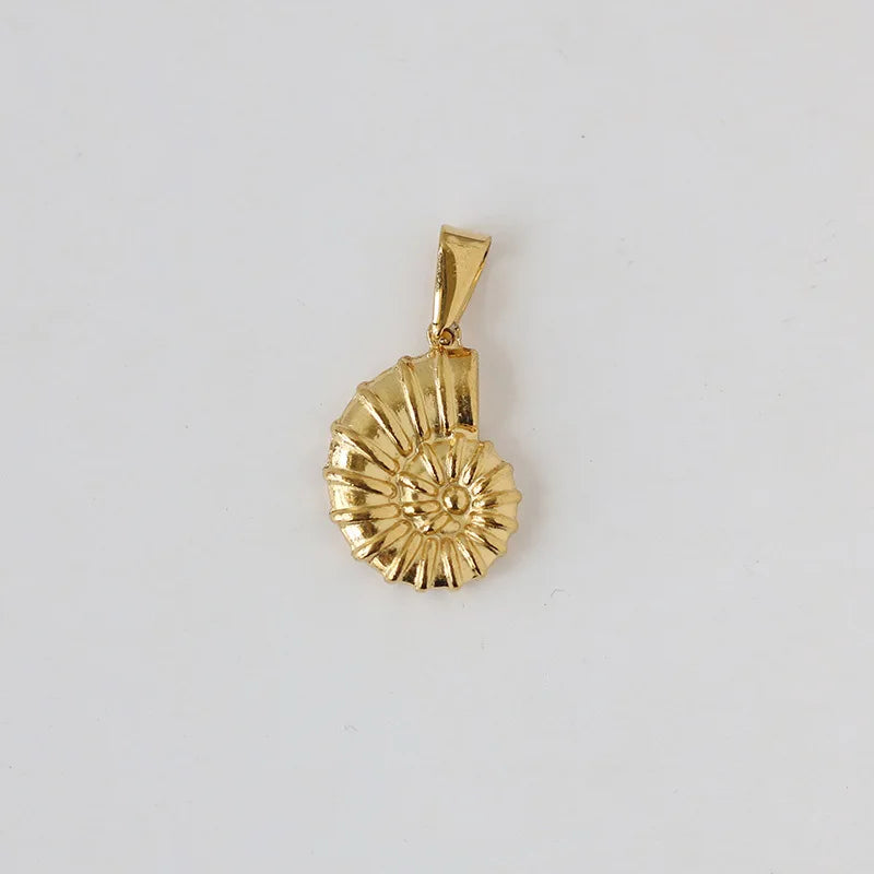 Retro Pendant Women's Stainless Steel Jewelry Conch Animal Star Angel Diy Charms