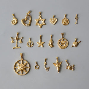 Retro Pendant Women's Stainless Steel Jewelry Conch Animal Star Angel Diy Charms