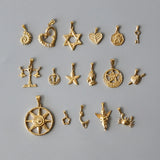 Retro Pendant Women's Stainless Steel Jewelry Conch Animal Star Angel Diy Charms