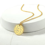 Volleyball Necklace Stainless Steel Pendant Chain Sport Fan Jewelry