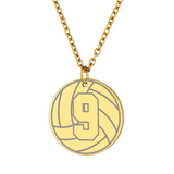 Volleyball Necklace Stainless Steel Pendant Chain Sport Fan Jewelry