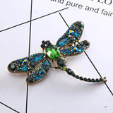 Crystal Vintage Dragonfly Brooch for Women and Men, Elegant Accessory