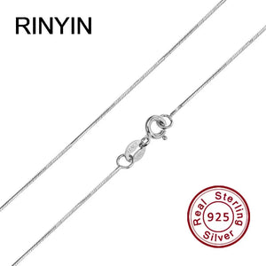 925 Sterling Silver Necklace 1mm Snake Chain