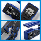 RJ45 Pass Through Crimping Tool for Cat6/5e/5 Stripping Cutting