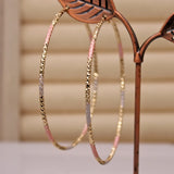 Pink Hoop Earrings Wedding Anniversary Gift