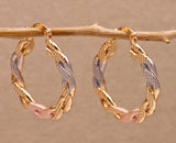 Pink Hoop Earrings Wedding Anniversary Gift