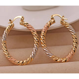Plated Copper Hoop Earrings for Women