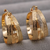 Plated Copper Hoop Earrings for Women