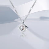 2CT Moissanite Pendant Necklace 925 Sterling Silver D Platinum Collares