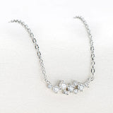 0.18CT Moissanite Dainty Choker Necklace 925 Sterling Silver Jewelry