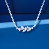 0.18CT Moissanite Dainty Choker Necklace 925 Sterling Silver Jewelry