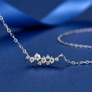 0.18CT Moissanite Dainty Choker Necklace 925 Sterling Silver Jewelry