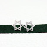 925 Silver David Star Stud Earrings Classic Style Unisex