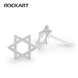 925 Silver David Star Stud Earrings Classic Style Unisex