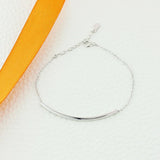 925 Sterling Silver Bracelet Women Square Pipe Fine Jewelry S925 Style 15+3.5cm