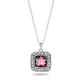 Rodeo Girl Square Charm Necklace