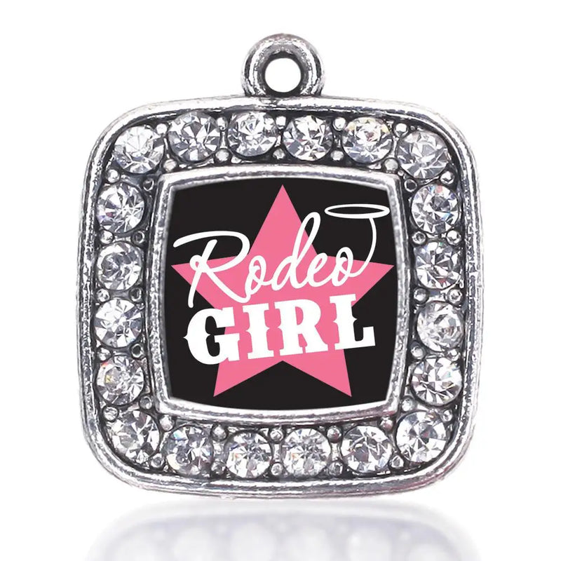 Rodeo Girl Square Charm Necklace