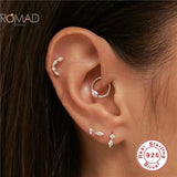 925 Silver Labret Stud Earrings Snake Star Moon Flower Zircon Piercing