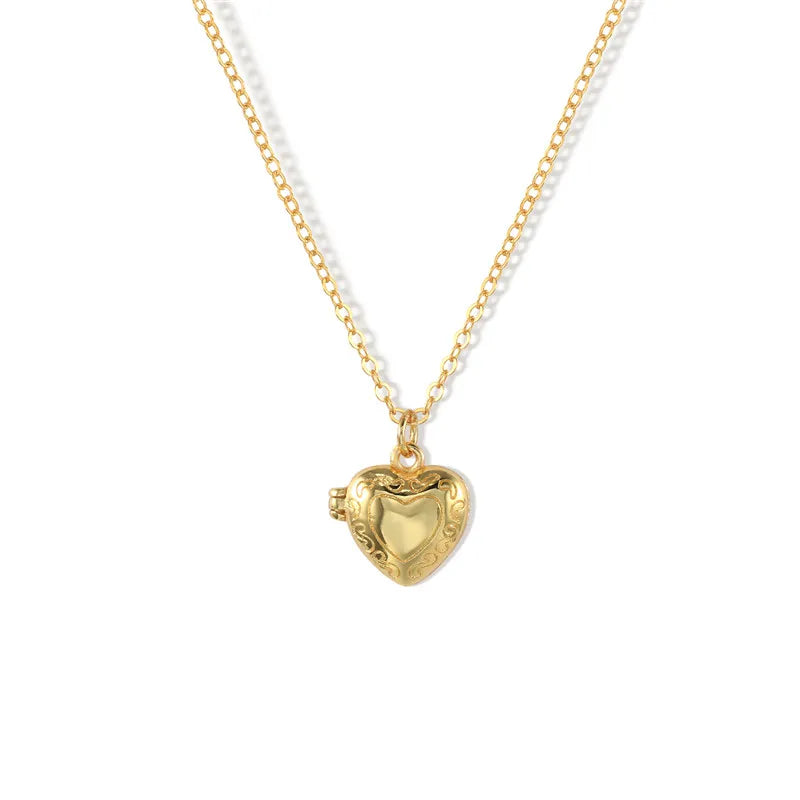 Heart Pendant Chain Necklace for Women Jewelry