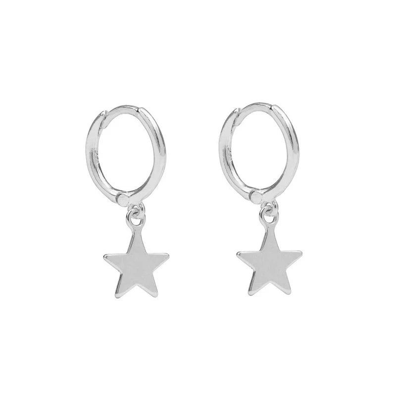 Silver Bee Zircon Huggie Earrings for Women Wedding Jewelry