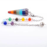 Rainbow 7 Chakra Layered Healing Dowsing Reiki Pendulum