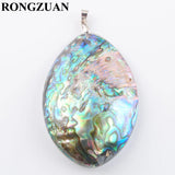Abalone Shell Beads Pendant Necklace Chain 18 inches Women Jewelry