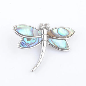 Zelanian Abalone Shell Pearl Dragonfly Pendant Charm