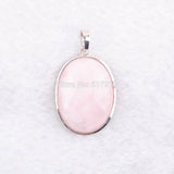 Rose Quartz Oval Reiki Chakra Chain Necklace Pendant